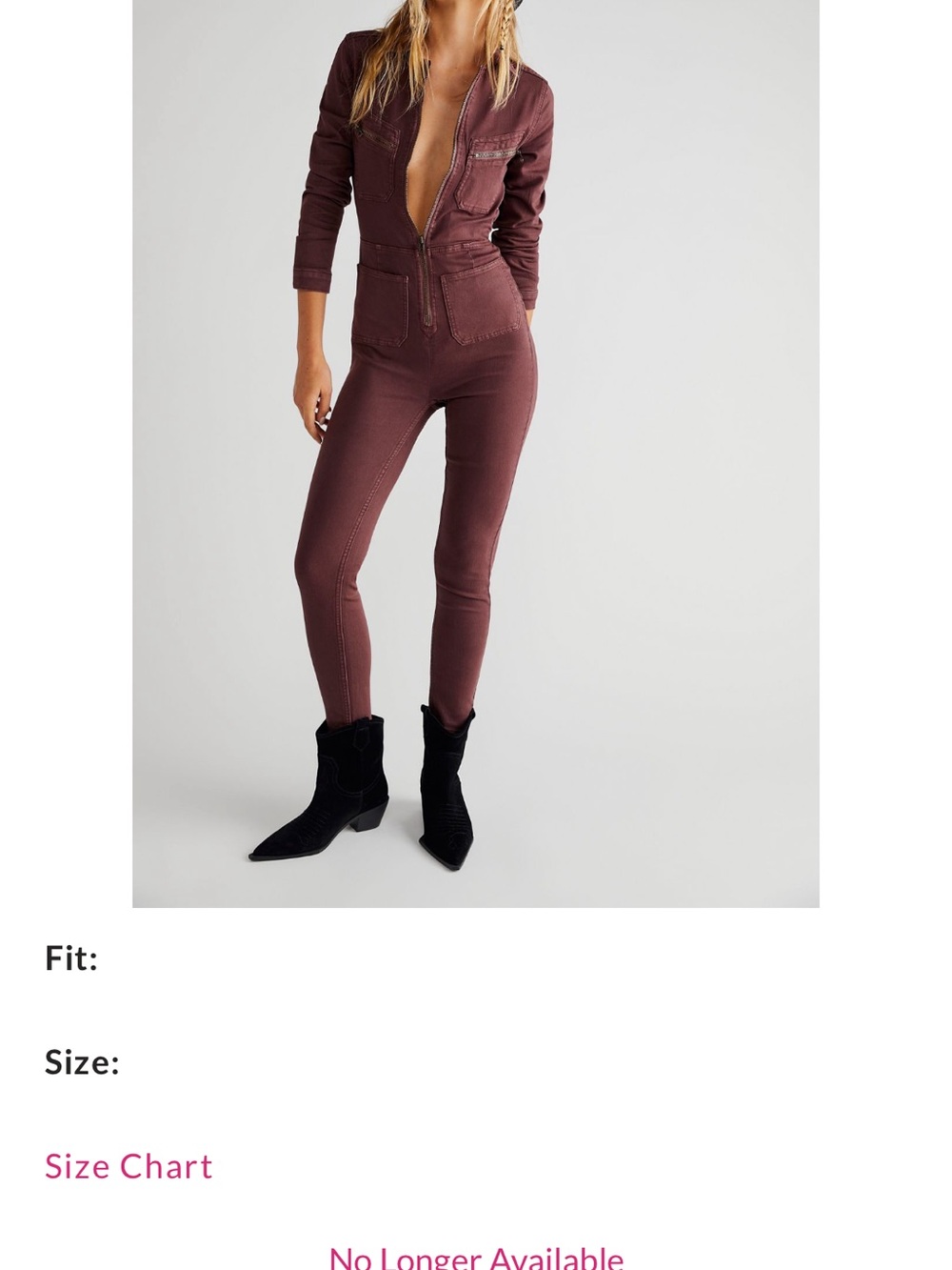Free People Dusty Mauve Lennox Jumpsuit